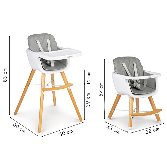 Dining chair Olivia 2in1 - gray