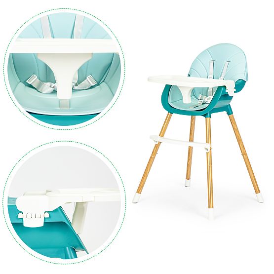 Dining chair Polly 2in1 - turquoise