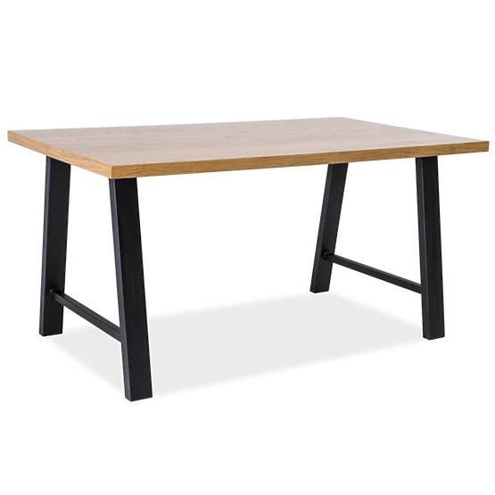 Dining table ABRAMO 150x90 oak / black