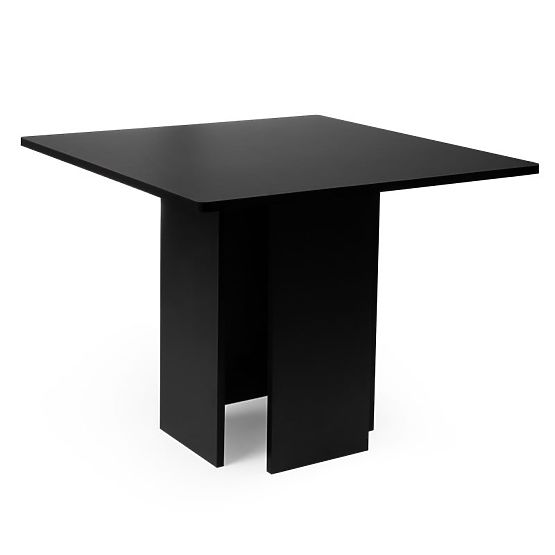Dining Table Gasper 100 cm, Square, Black