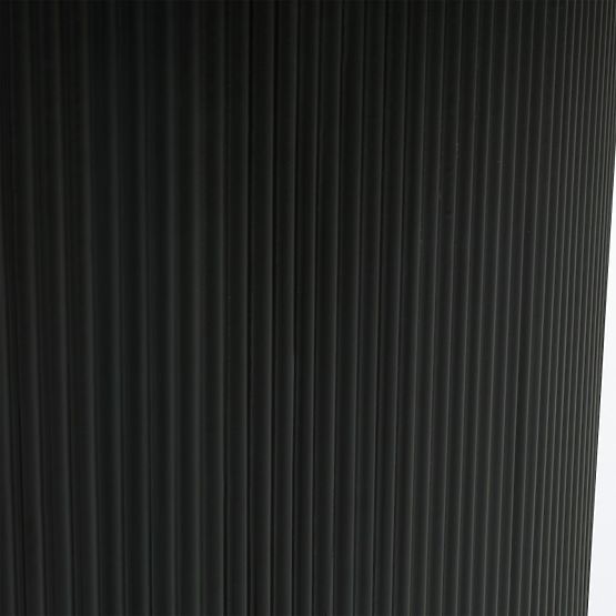 Dining Table Maurizio 180 cm, Black, Grooved