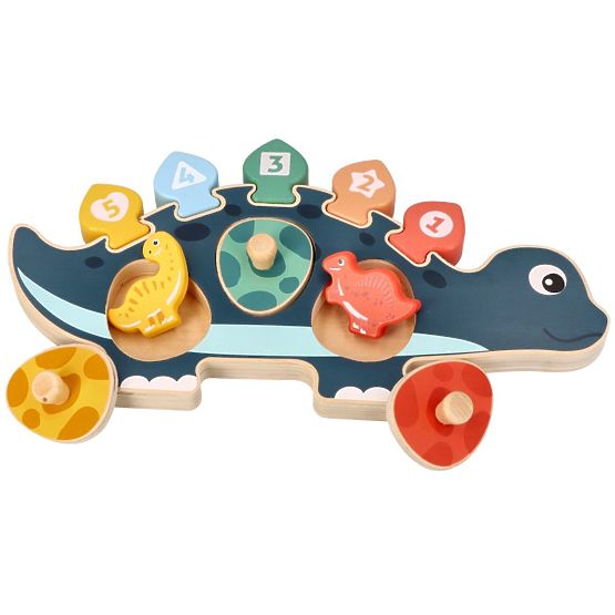 Dinosaur Mom Puzzle with Numbers