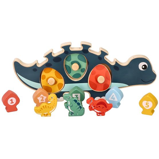Dinosaur Mom Puzzle with Numbers