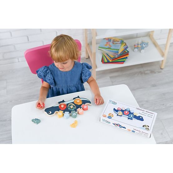 Dinosaur Mom Puzzle with Numbers