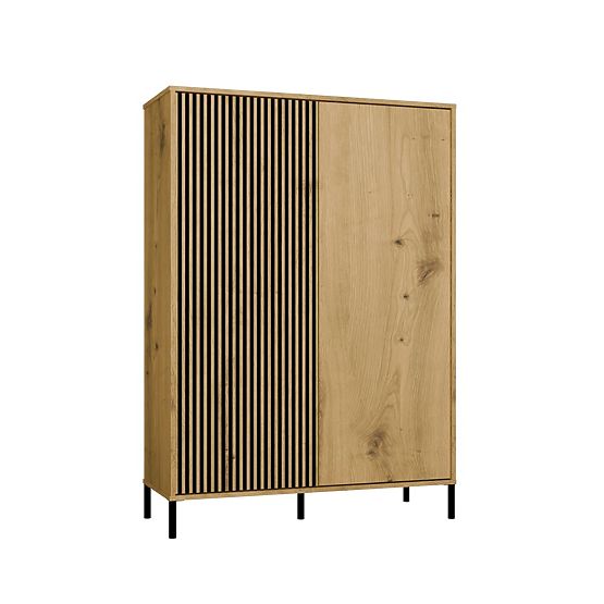 Display Cabinet KAMARO 2DD SLIM/SMOOTH ARTISAN OAK Grooved Front + Classic