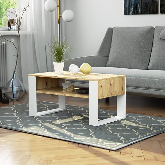 DOMI COFFEE TABLE ARTISAN OAK / WHITE