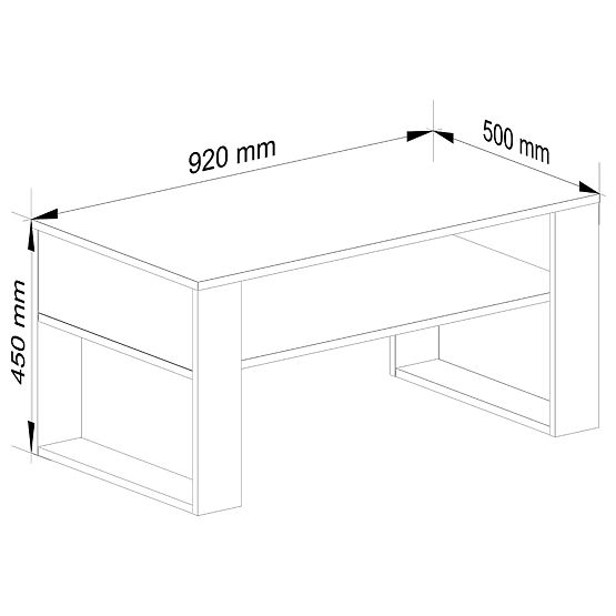 DOMI COFFEE TABLE SONOMA OAK / WHITE