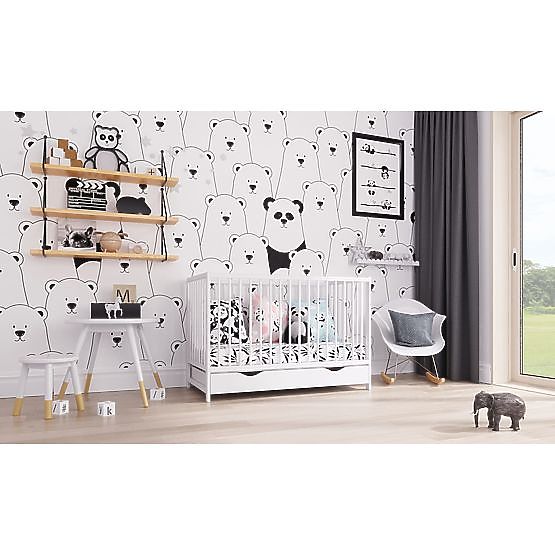 Dominik Baby Cot 120×60 cm – White