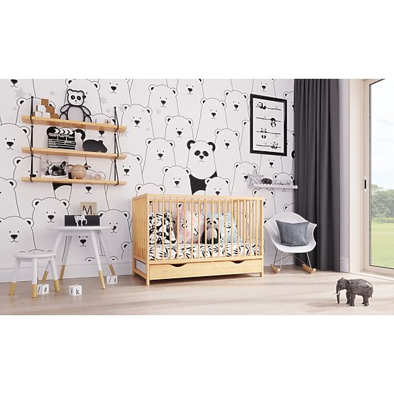 Dominik Baby Crib 120 × 60 cm – Natural