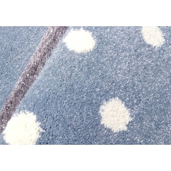 Dots Children's Rug - Blue/Silver-Grey