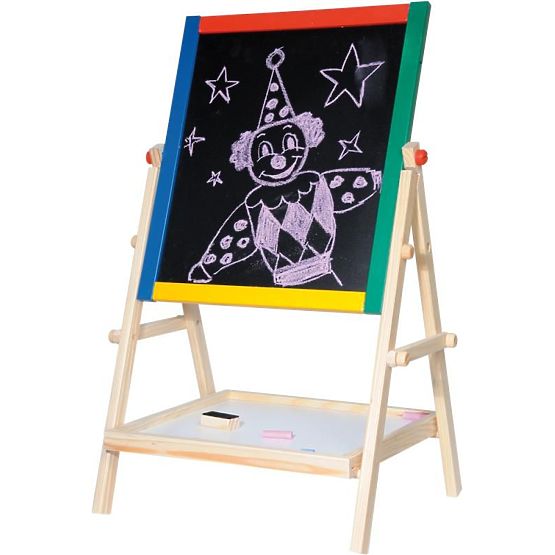 Double-Sided Chalk and Magnetic Board