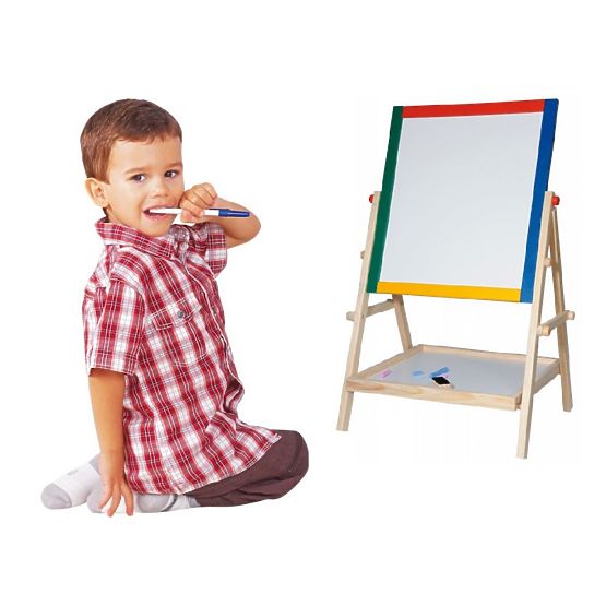 Double-Sided Chalk and Magnetic Board