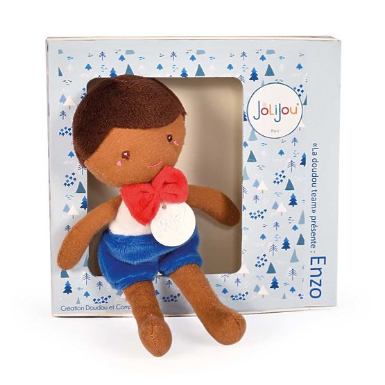 Doudou Jolijou Doll Enzo 16 cm Blue