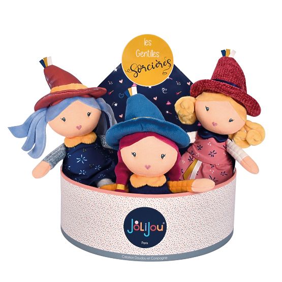 Doudou Jolijou Fabric Dolls Witches 24 cm