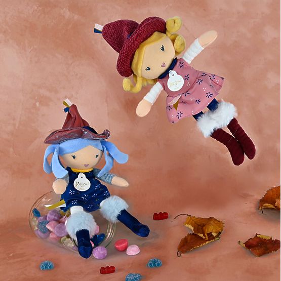 Doudou Jolijou Fabric Dolls Witches 24 cm