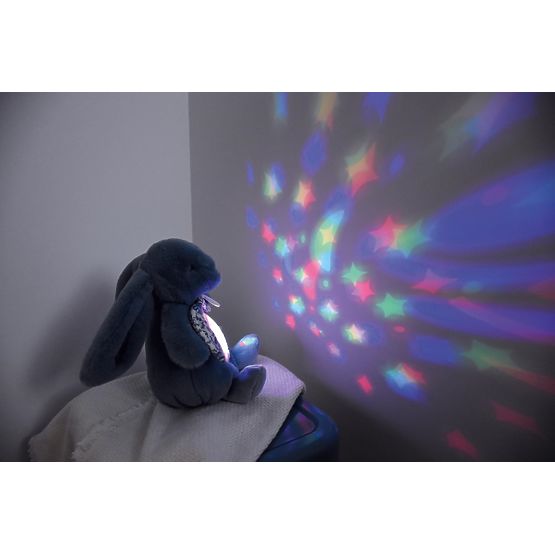Doudou Music Box with Projection Blue Bunny