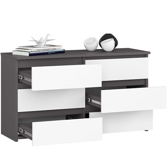 DRESSER CL100 6 DRAWERS GRAY / WHITE
