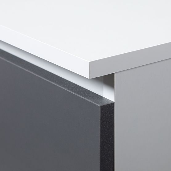 DRESSER CL100 6 DRAWERS WHITE / GRAY
