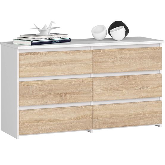 Dresser CL100 6DR White / Sonoma Oak