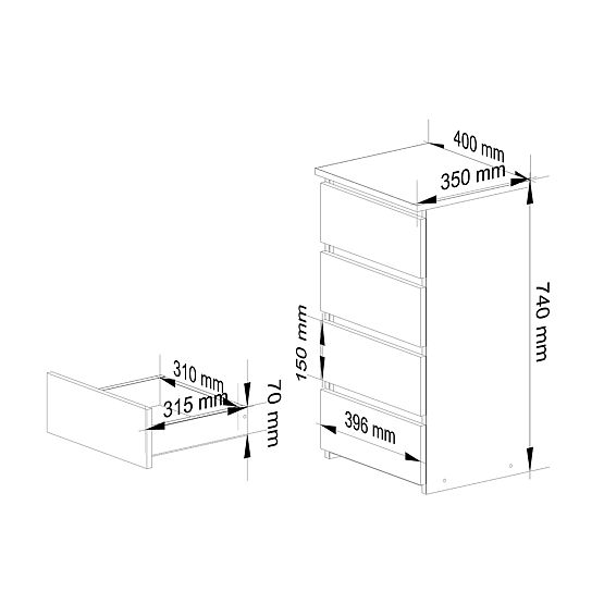 Dresser CL4 PK Graphite Gray / Artisan Oak
