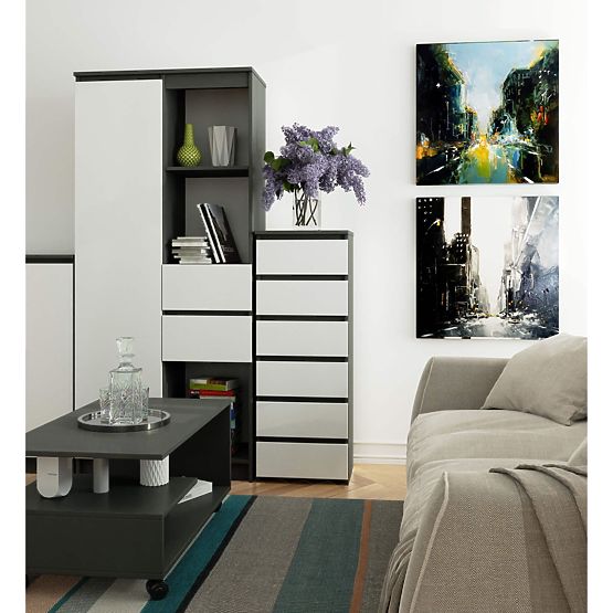 DRESSER CL6 PK GRAPHITE GRAY / WHITE