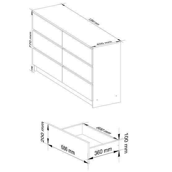 DRESSER K140 6SZ CLP OAK SONOMA