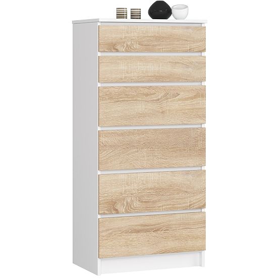 DRESSER K60 6 DRAWERS CLP PK WHITE / SONOMA