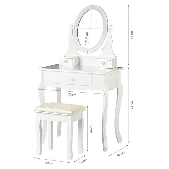 Dressing table with Classic stool