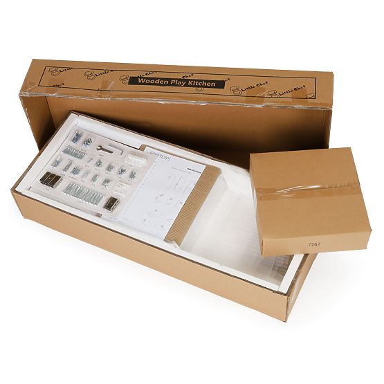 Large Wooden Children's Kitchen White-Gold ECOTOYS