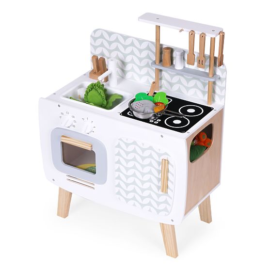 Wooden Children's Kitchen Retro Oven Burners Sink Kitchen Accessories ECOTOYS