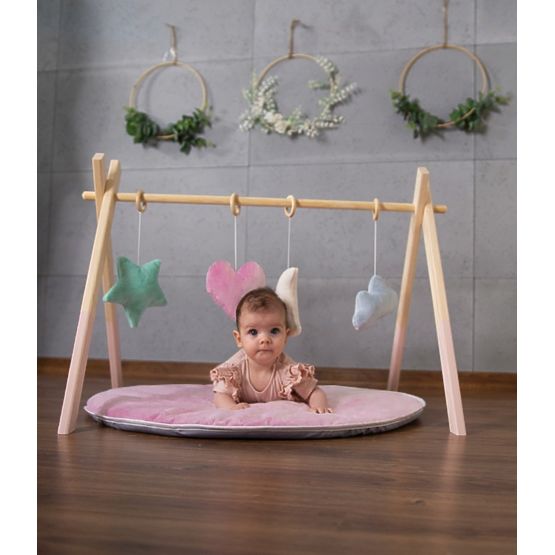 Wooden bar Skandi + game pad - ocean blue