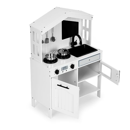 Wooden Kitchen for Children Oven Burners Microwave Accessories ECOTOYS