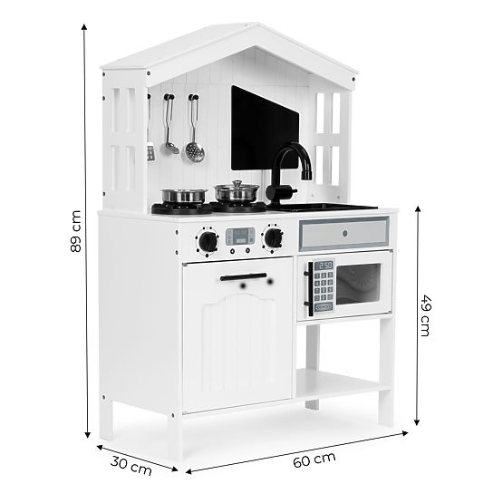 Wooden Kitchen for Children Oven Burners Microwave Accessories ECOTOYS