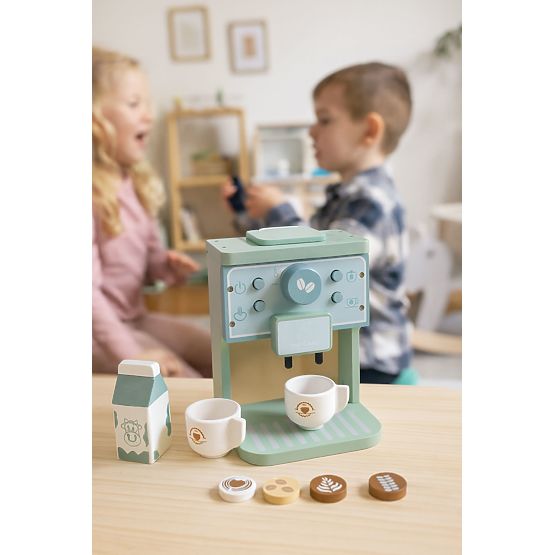 Wooden Children's Coffee Maker Barista Set 8 Pieces ECOTOYS