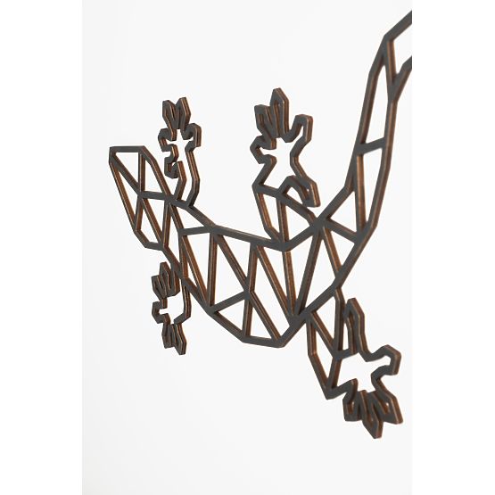 Wooden geometric painting - Lizard - different colors Color: black