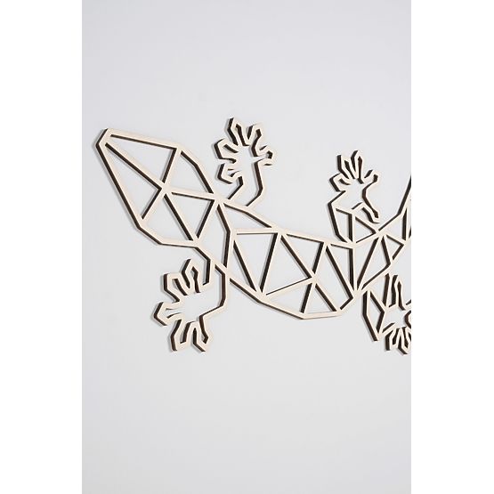 Wooden geometric painting - Lizard - different colors Color: natural