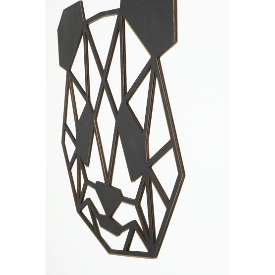 Wooden geometric painting - Panda - different colors Color: black