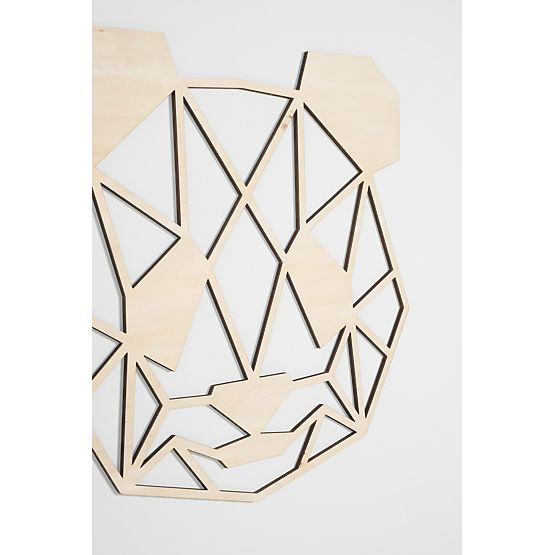 Wooden geometric painting - Panda - different colors Color: natural