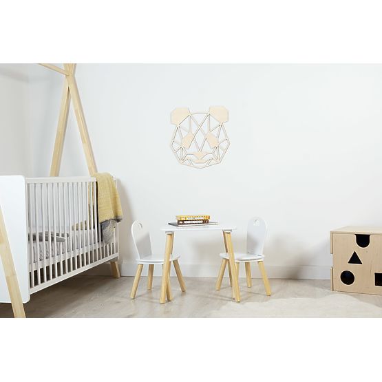 Wooden geometric painting - Panda - different colors Color: natural