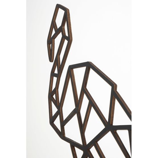 Wooden geometric painting - Flamingo - different colors Color: black