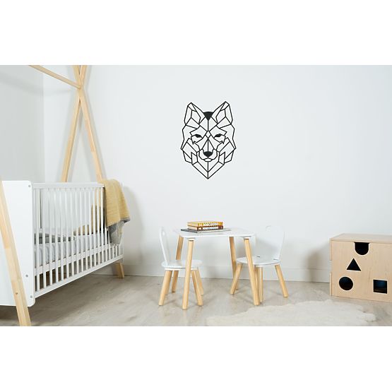 Wooden geometric painting - Wolf - different colors