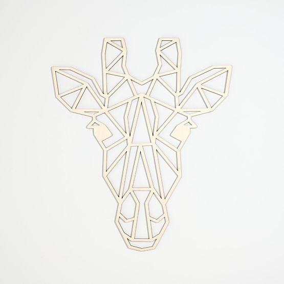 Wooden geometric painting - Giraffe - different colors Color: natural