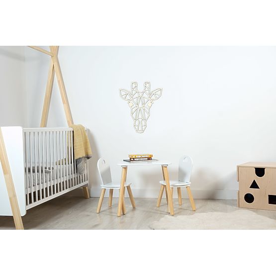 Wooden geometric painting - Giraffe - different colors Color: natural