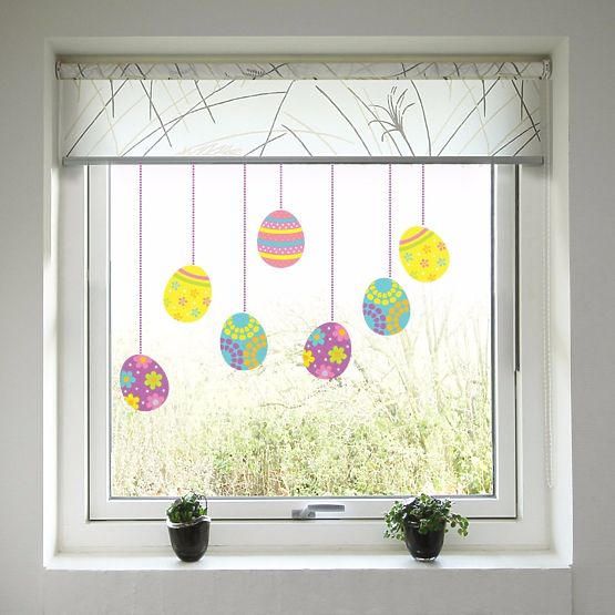 Easter decoration to window - Easter eggs