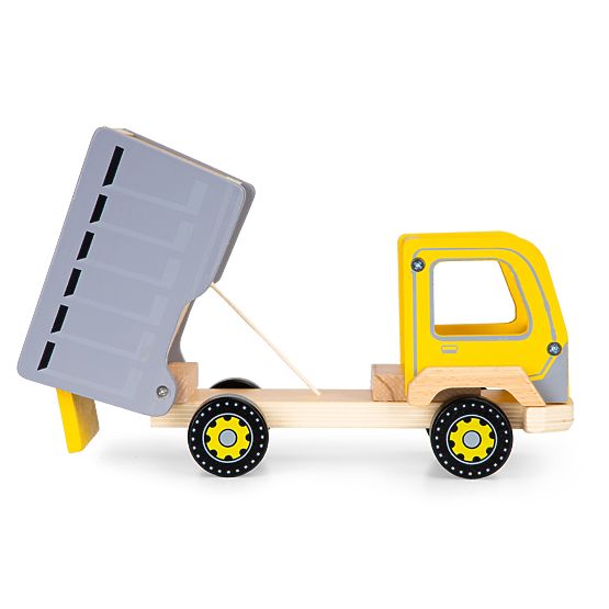 EcoToys wooden garbage truck