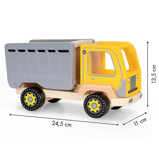 EcoToys wooden garbage truck