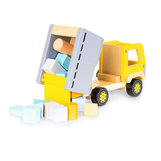 EcoToys wooden garbage truck