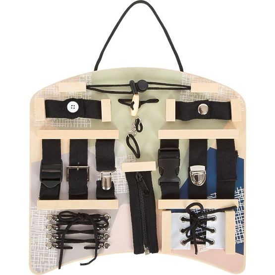 Educational Board with Buckles, Clips, and Lacing