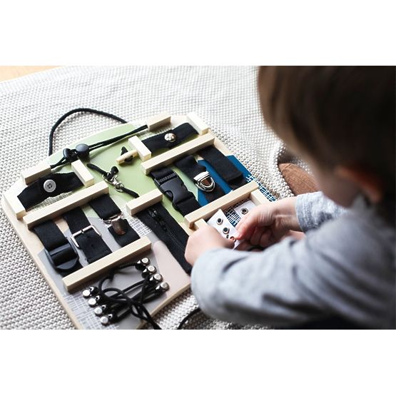 Educational Board with Buckles, Clips, and Lacing