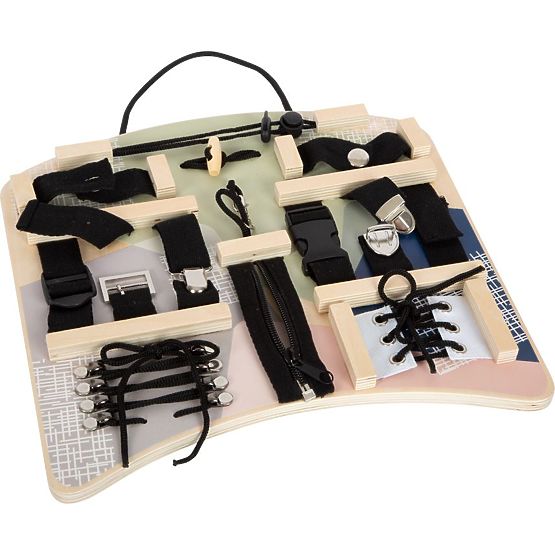 Educational Board with Buckles, Clips, and Lacing